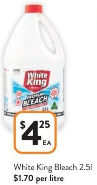 Foodworks White King Bleach 2.51 offer