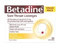Chemist Warehouse Betadine Sore Throat Honey & Lemon 36 Lozenges offer