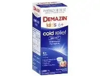 Demazin Kids 6+ Cold Relief Blue Syrup Peach & Vanilla Flavour 200ml
