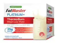 My Chemist Naturopathica FatBlaster Platinum + ThermoBurn Weight Loss Shake 14 x 50g Sachets Vanilla offer