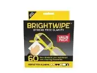 Bright Wipe Lens Cleaning Antifog Wipes Value Pack 60 Wipes