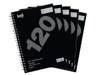 Officeworks Keji 5 Pack A5 120 Page Spiral Notebooks offer