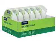 Officeworks J.Burrows Recycled Content Pack Invisible Tape with Dispensers 18mm x 21.5m offer