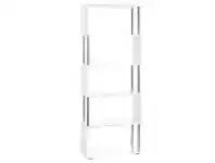 Otto Halcyon Chrome and Gloss 5 Shelf Bookcase