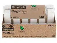 Officeworks Scotch Greener 6 Pack Magic Tape with Dispensers 19mm x 15.2m offer
