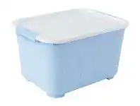 Officeworks Otto 52L Storage Tubs with Wheels - Light Blue offer