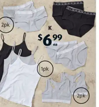 ALDI K Women's Organic Cotton Blend Underwear offer