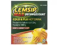 Chemist Warehouse Lemsip Max Decongestant Cold & Flu Hot Drink 10 Sachets - Honey and Ginger offer