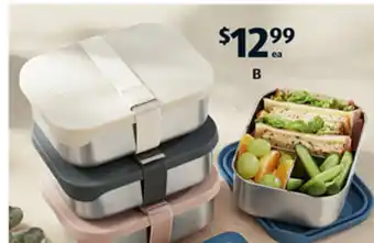 ALDI B Stainless Steel Lunchbox with Silicone Lid offer