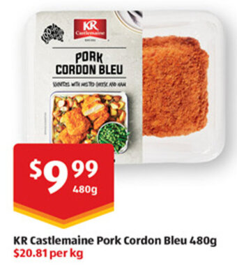 ALDI KR Castlemaine Pork Cordon Bleu 480g offer