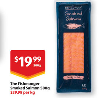 ALDI The Fishmonger Smoked Salmon 500g offer