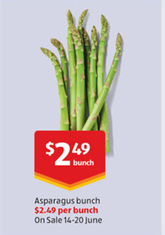 ALDI Asparagus bunch offer