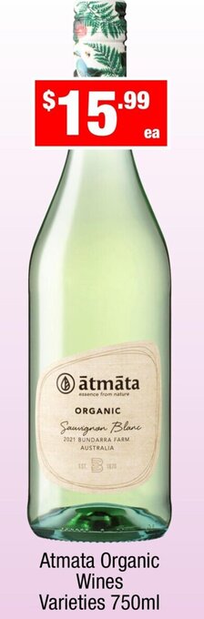 Liquor Stax Atmata Organic Wines Varieties 750ml offer