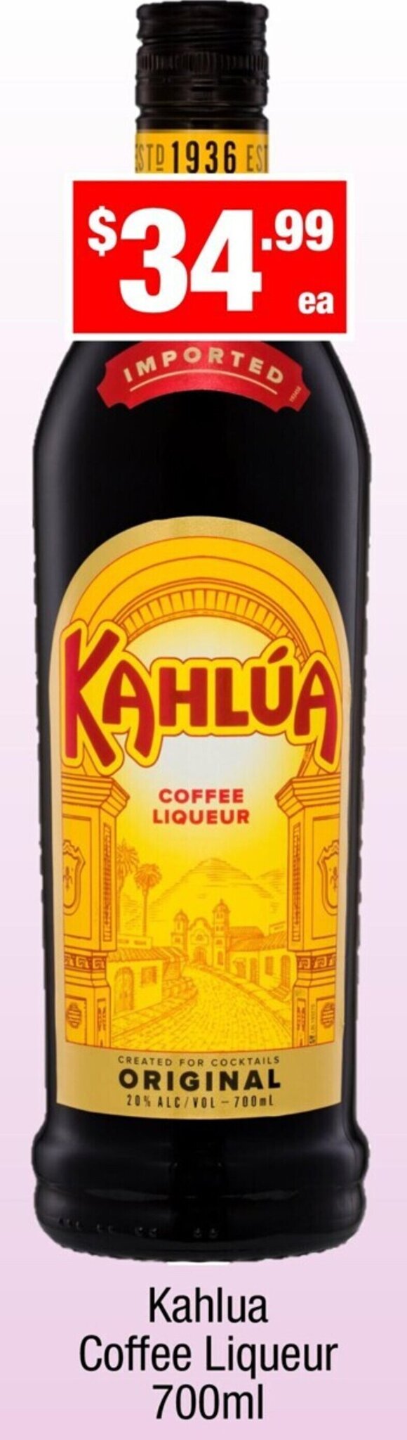 Kahlua Coffee Liqueur 700ml offer at Liquor Stax