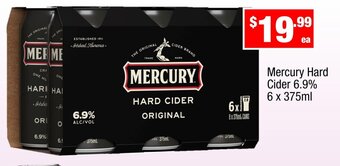 Mercury Hard Cider 6.9% 6 x 375ml