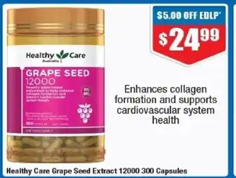 Healthy Care Grape Seed Extract 12000 300 Capsules