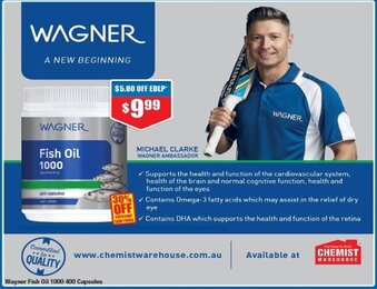Chemist Warehouse Wagner Fish Oil 1000 400 Capsules offer