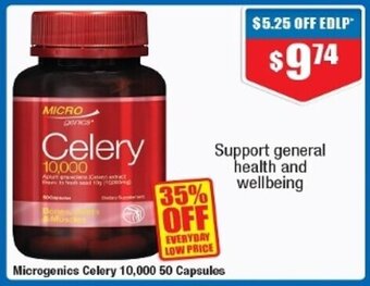 Chemist Warehouse Microgenics Celery 10,000 50 Capsules offer