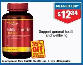 Chemist Warehouse Microgenics Milk Thistle 45,000 One-A-Day 90 Capsules offer