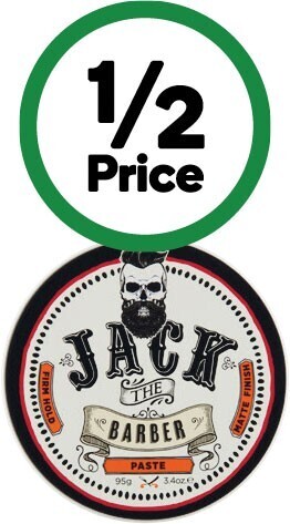 Woolworths Jack the barber hair pastes and clay 95g offer