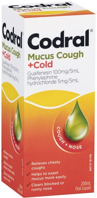 Woolworths Codral mucus cough + cold oral liquid 200ml^ offer