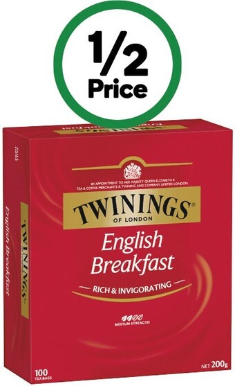 Woolworths Twinings tea bags pk 80-100 offer