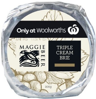 Woolworths Maggie beer brie or camembert 200g – excludes truffle – from the deli offer