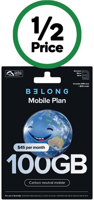Woolworths Belong $45 starter pack¥ offer