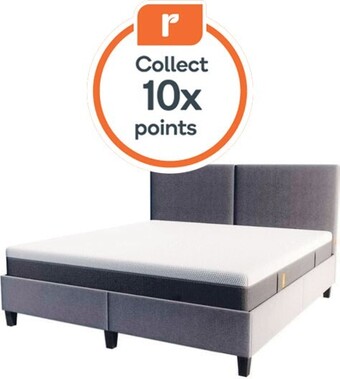 Emma sleep signature queen mattress upholstered bed frame – grey