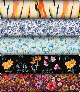 Spotlight Print & plain rayon & ecovero spandex jersey offer