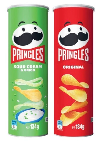Coles Pringles potato crisps 118g-134g offer