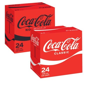 Coles Coca-cola soft drink 24x375ml offer