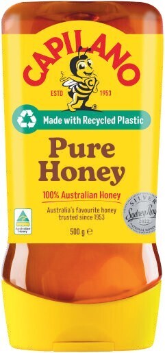 Coles Capilano pure honey upside down squeeze 500g offer