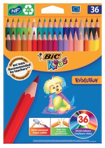 Bic kids evolution colouring pencils 36 pack
