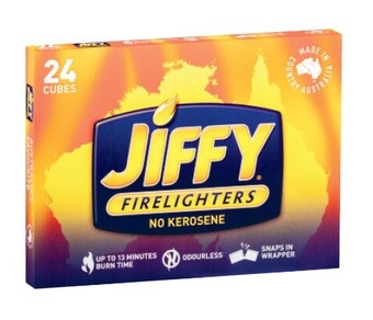 Coles Jiffy firelighters 24 pack offer