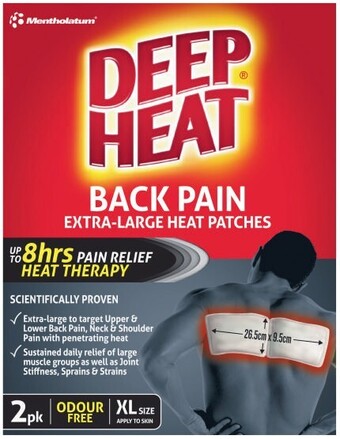 Coles Deep heat back pain patches 2 pack* offer