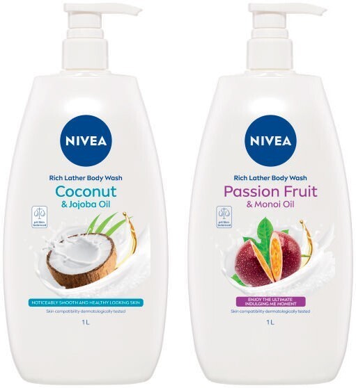 Nivea shower cream or gel 1 litre offer at Coles