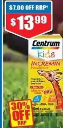 Chemist Warehouse Centrum Incremin for Kids offer
