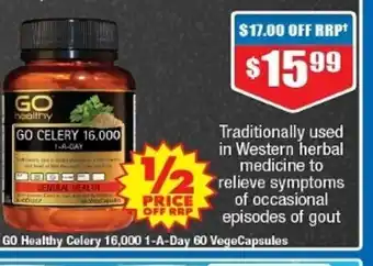 Chemist Warehouse Go Health Celery 16,000 1-A-Day VegeCapsules offer
