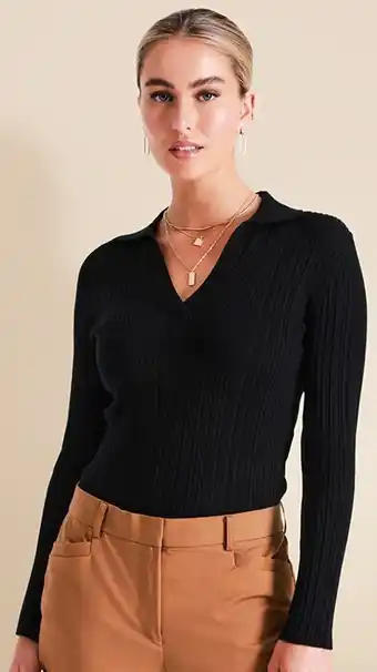 Myer Basque polo knit offer