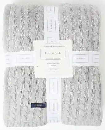 Myer Heritage knitted blanket offer