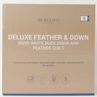 Myer Heritage 50/50 duck down & feather quilt offer