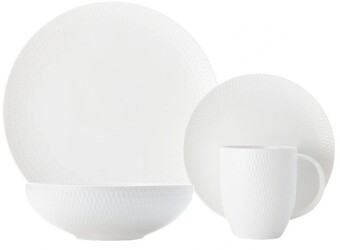 Myer Maxwell & williams 16pc white basics diamonds dinner set offer