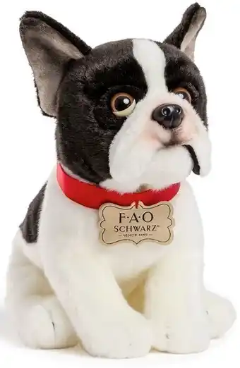 Fao schwarz 10 plush puppy floppy french bulldog