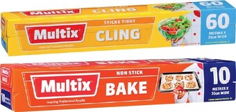IGA Multix baking paper 30cm×10m or cling wrap 33cm×60m offer