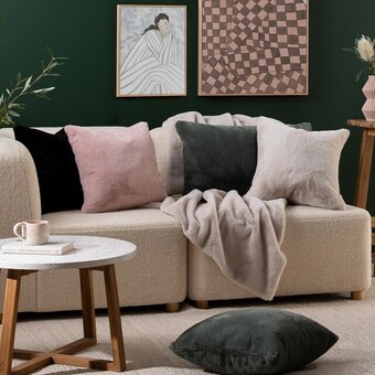 Nevada faux rabbit fur cushion by m.u.s.e.