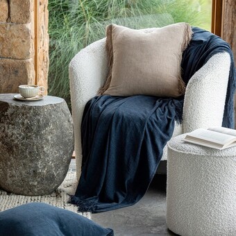 Pillow Talk Isola extra large fringed chenille throw by m.u.s.e. offer