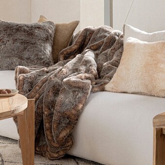Pillow Talk Pelage faux fur extra large throw by m.u.s.e. offer