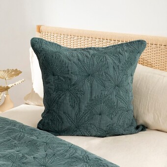 Pillow Talk Cocos palm quilted european pillowcase by habitat offer