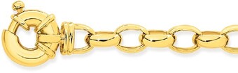 Angus & Coote 9ct gold 19cm solid belcher bolt ring bracelet offer
